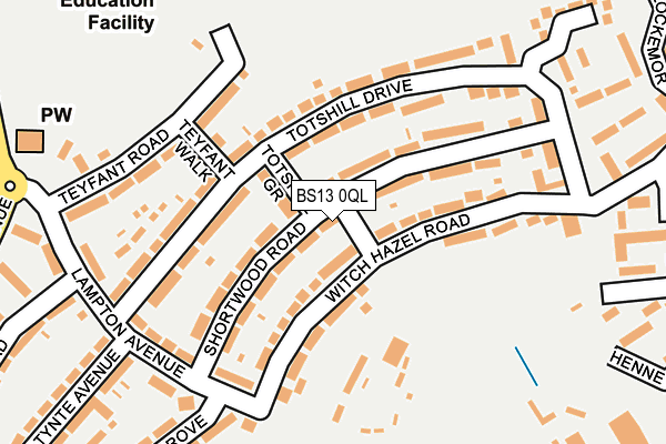 BS13 0QL map - OS OpenMap – Local (Ordnance Survey)