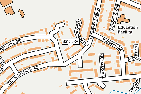 BS13 0RA map - OS OpenMap – Local (Ordnance Survey)