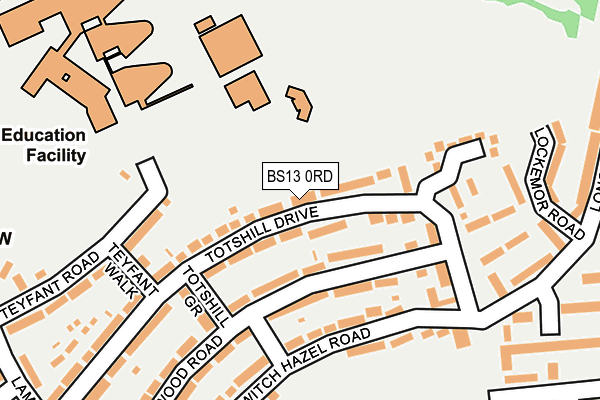 BS13 0RD map - OS OpenMap – Local (Ordnance Survey)