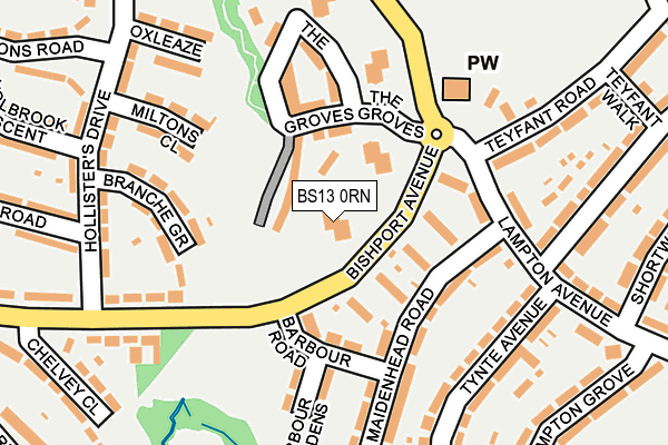 BS13 0RN map - OS OpenMap – Local (Ordnance Survey)