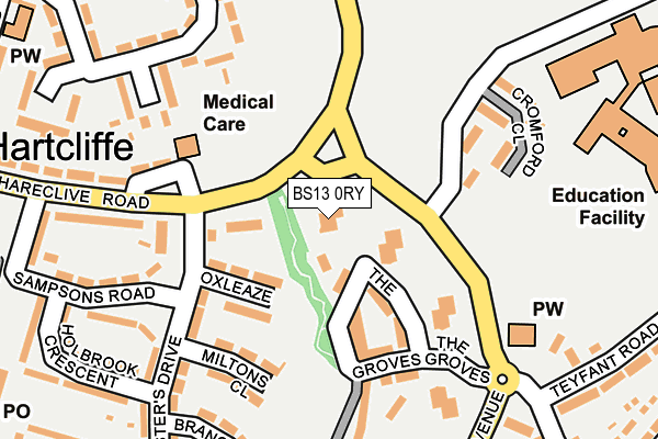 BS13 0RY map - OS OpenMap – Local (Ordnance Survey)