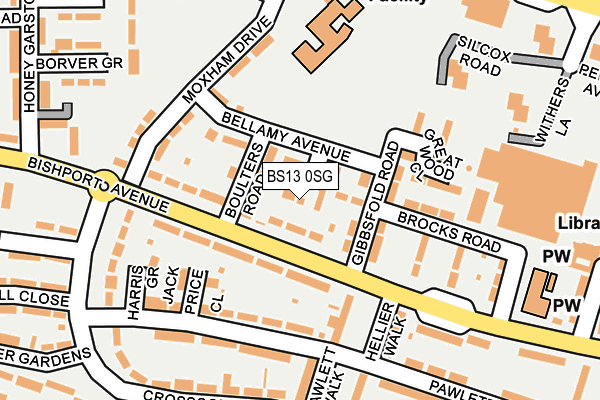 BS13 0SG map - OS OpenMap – Local (Ordnance Survey)