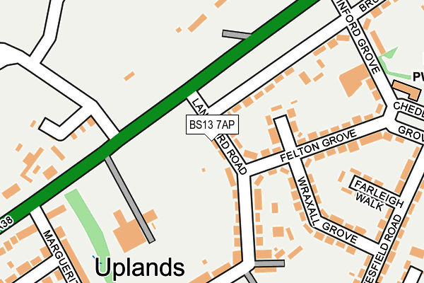BS13 7AP map - OS OpenMap – Local (Ordnance Survey)