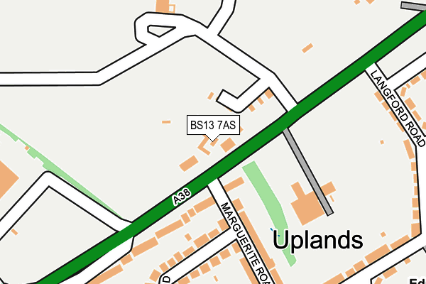BS13 7AS map - OS OpenMap – Local (Ordnance Survey)