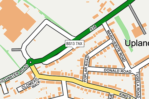 BS13 7AX map - OS OpenMap – Local (Ordnance Survey)