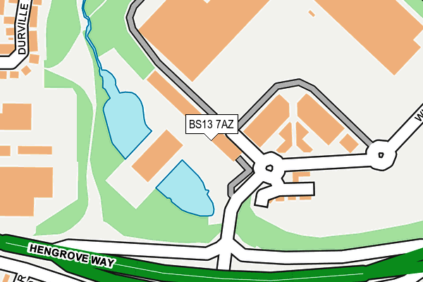 BS13 7AZ map - OS OpenMap – Local (Ordnance Survey)