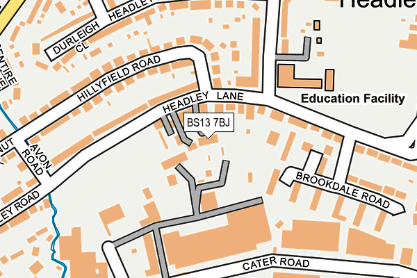 BS13 7BJ map - OS OpenMap – Local (Ordnance Survey)