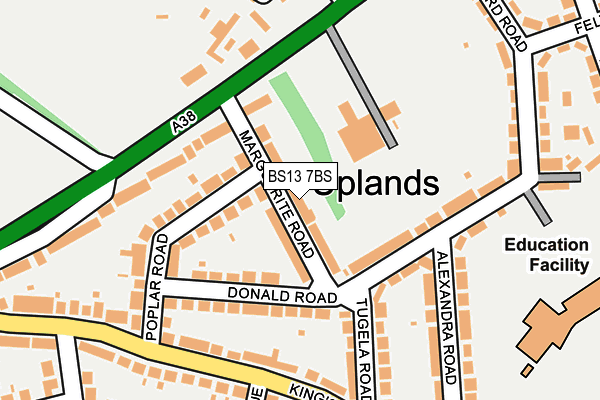 BS13 7BS map - OS OpenMap – Local (Ordnance Survey)