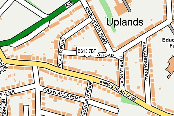 BS13 7BT map - OS OpenMap – Local (Ordnance Survey)