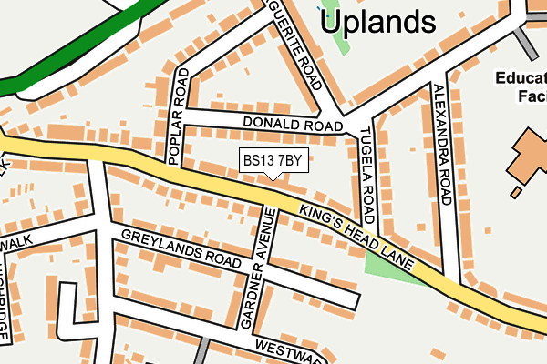 BS13 7BY map - OS OpenMap – Local (Ordnance Survey)