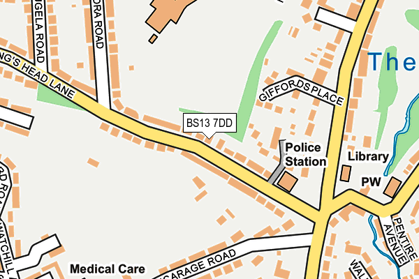 BS13 7DD map - OS OpenMap – Local (Ordnance Survey)