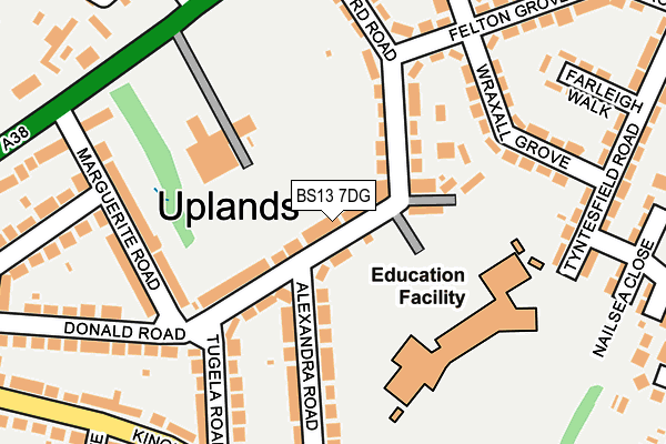 BS13 7DG map - OS OpenMap – Local (Ordnance Survey)