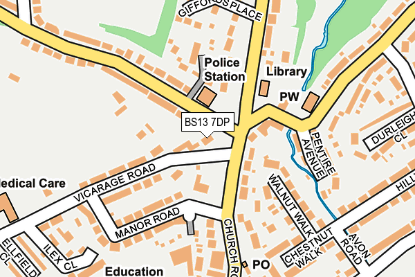 BS13 7DP map - OS OpenMap – Local (Ordnance Survey)