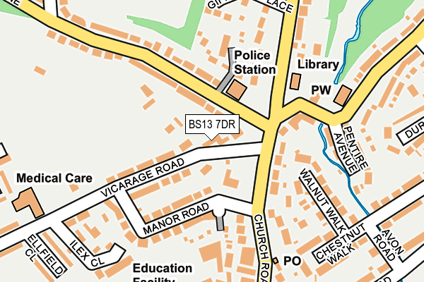BS13 7DR map - OS OpenMap – Local (Ordnance Survey)