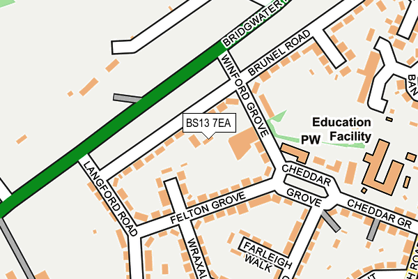 BS13 7EA map - OS OpenMap – Local (Ordnance Survey)