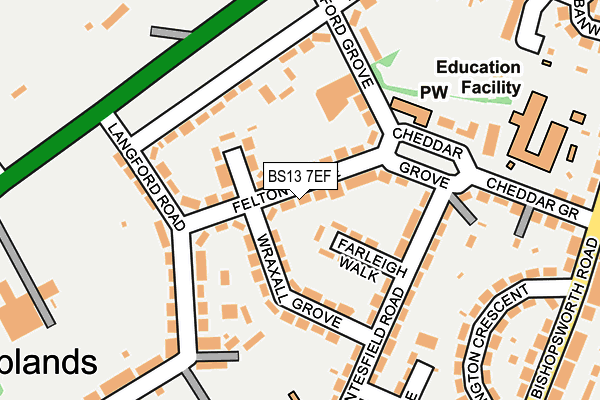 BS13 7EF map - OS OpenMap – Local (Ordnance Survey)