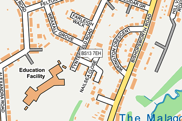 BS13 7EH map - OS OpenMap – Local (Ordnance Survey)