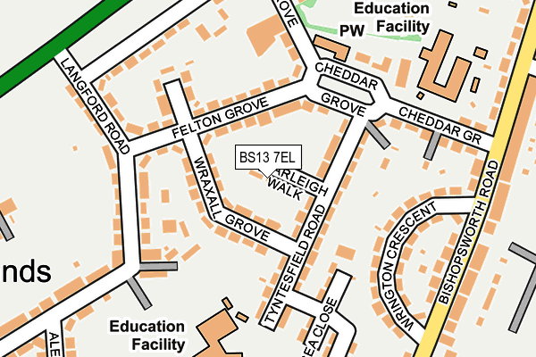 BS13 7EL map - OS OpenMap – Local (Ordnance Survey)