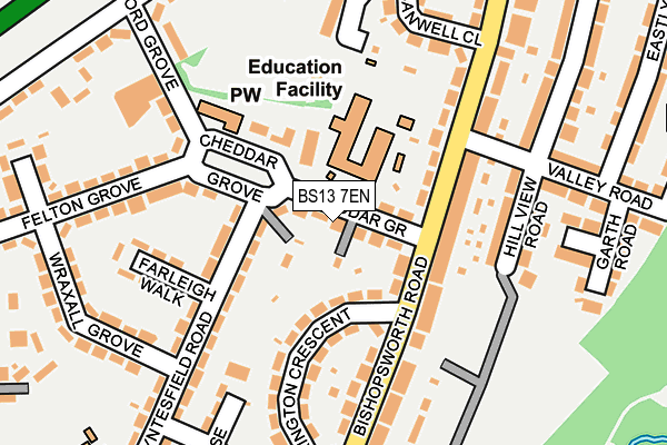 BS13 7EN map - OS OpenMap – Local (Ordnance Survey)