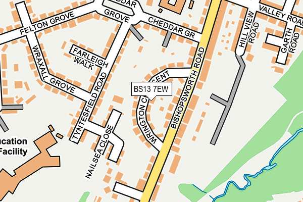 BS13 7EW map - OS OpenMap – Local (Ordnance Survey)