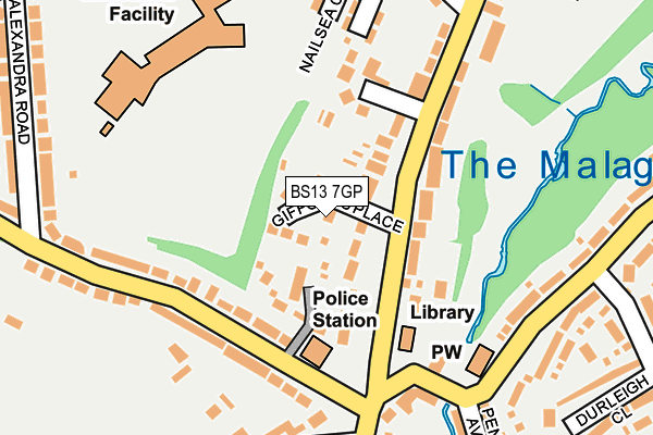 BS13 7GP map - OS OpenMap – Local (Ordnance Survey)