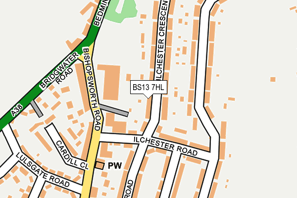 BS13 7HL map - OS OpenMap – Local (Ordnance Survey)