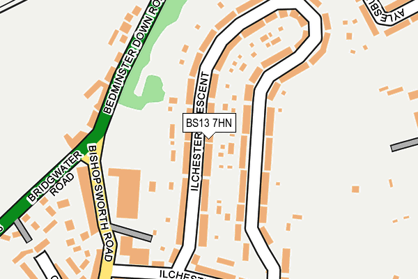 BS13 7HN map - OS OpenMap – Local (Ordnance Survey)