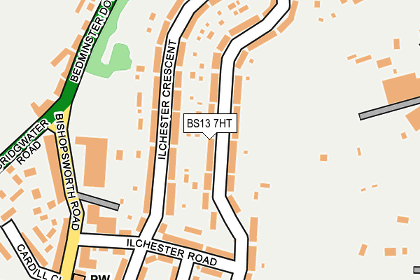 BS13 7HT map - OS OpenMap – Local (Ordnance Survey)