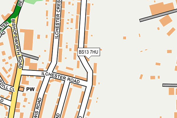 BS13 7HU map - OS OpenMap – Local (Ordnance Survey)