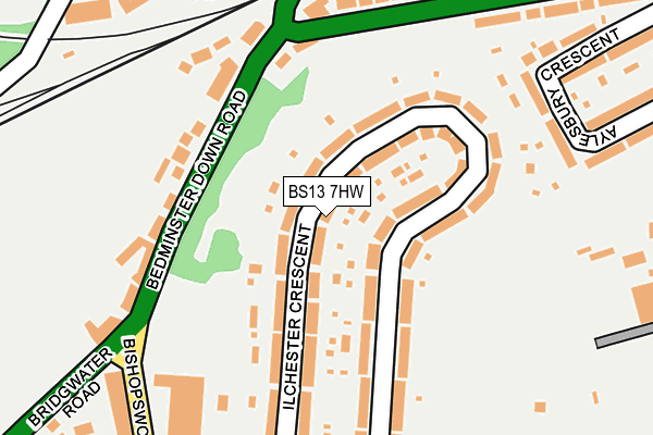 BS13 7HW map - OS OpenMap – Local (Ordnance Survey)