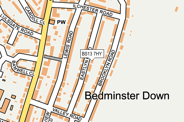 BS13 7HY map - OS OpenMap – Local (Ordnance Survey)
