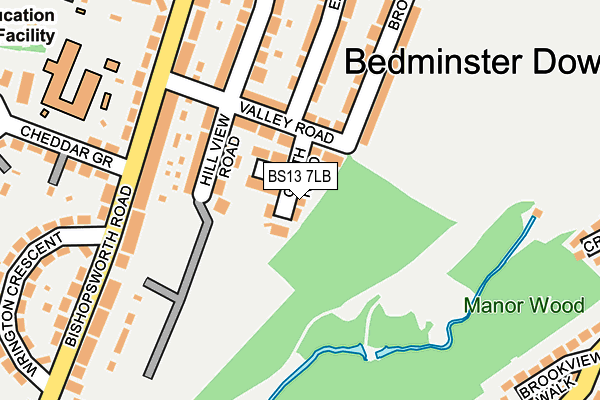 BS13 7LB map - OS OpenMap – Local (Ordnance Survey)