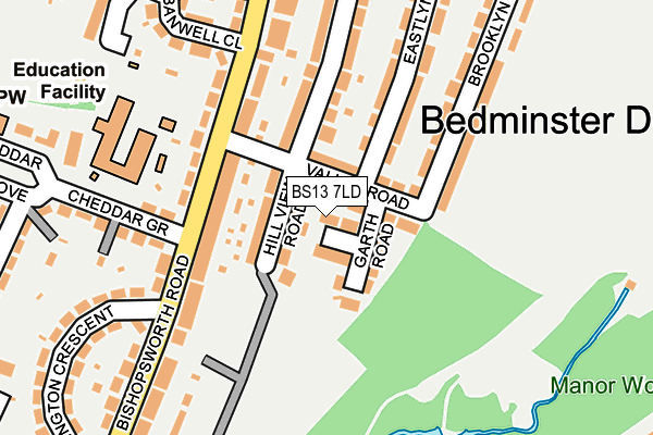 BS13 7LD map - OS OpenMap – Local (Ordnance Survey)