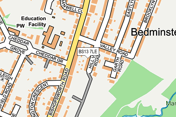 BS13 7LE map - OS OpenMap – Local (Ordnance Survey)