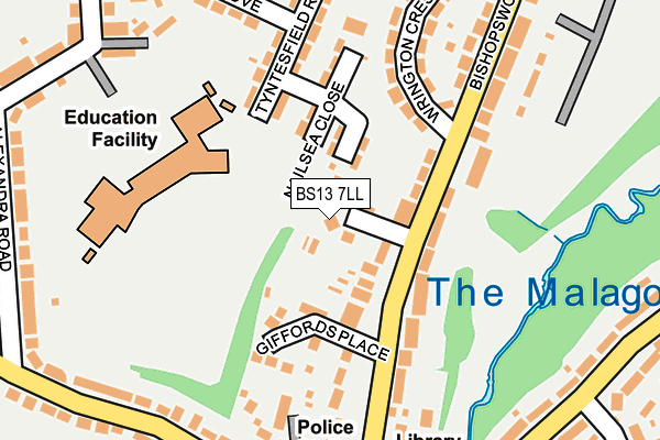BS13 7LL map - OS OpenMap – Local (Ordnance Survey)