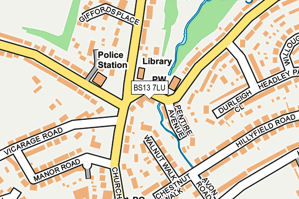 BS13 7LU map - OS OpenMap – Local (Ordnance Survey)