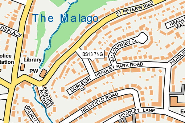 BS13 7NG map - OS OpenMap – Local (Ordnance Survey)