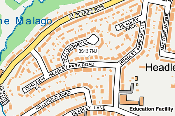 BS13 7NJ map - OS OpenMap – Local (Ordnance Survey)