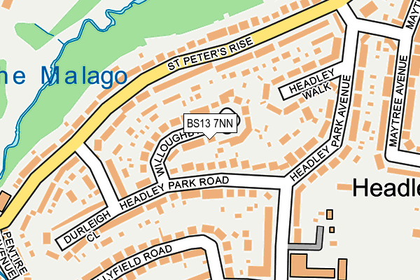 BS13 7NN map - OS OpenMap – Local (Ordnance Survey)