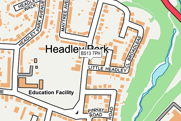 BS13 7PH map - OS OpenMap – Local (Ordnance Survey)