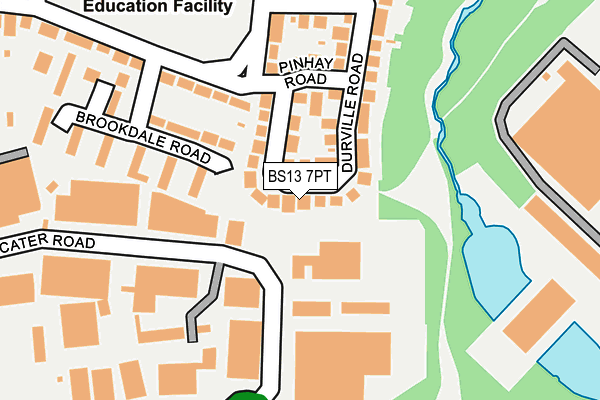 BS13 7PT map - OS OpenMap – Local (Ordnance Survey)