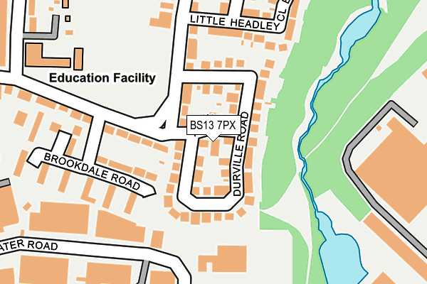 BS13 7PX map - OS OpenMap – Local (Ordnance Survey)