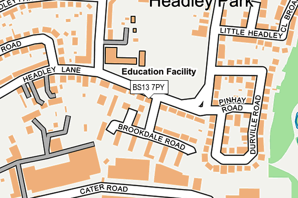 BS13 7PY map - OS OpenMap – Local (Ordnance Survey)