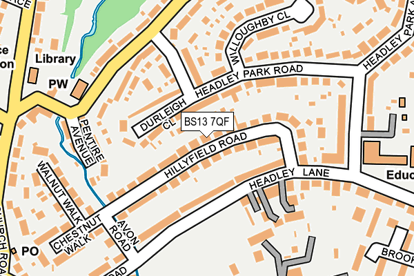 BS13 7QF map - OS OpenMap – Local (Ordnance Survey)