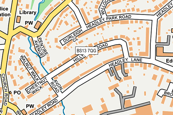 BS13 7QG map - OS OpenMap – Local (Ordnance Survey)