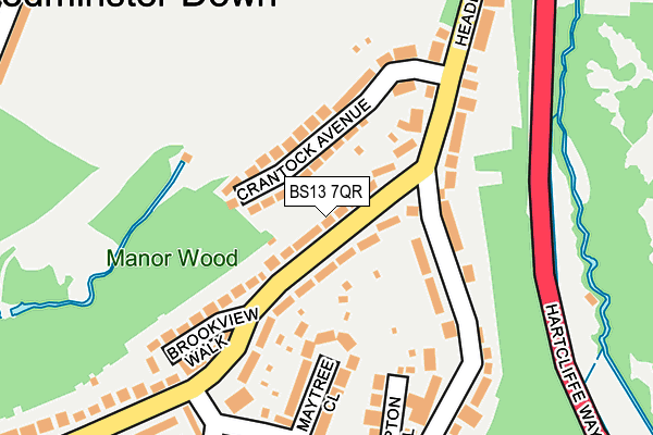 BS13 7QR map - OS OpenMap – Local (Ordnance Survey)