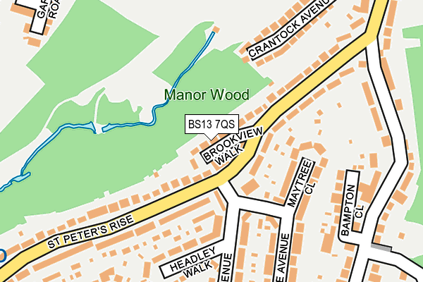 BS13 7QS map - OS OpenMap – Local (Ordnance Survey)