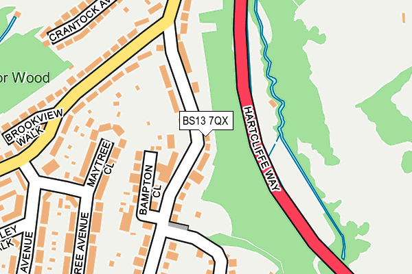 BS13 7QX map - OS OpenMap – Local (Ordnance Survey)