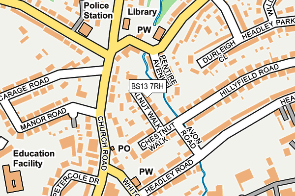 BS13 7RH map - OS OpenMap – Local (Ordnance Survey)