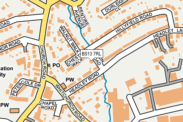 BS13 7RL map - OS OpenMap – Local (Ordnance Survey)